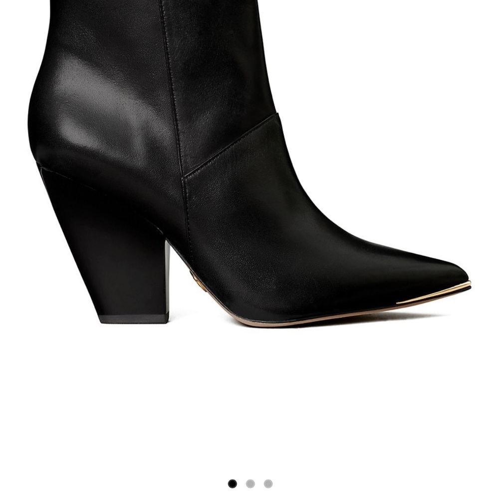 Tory Burch Lila Black Leather Bootie.  Worn Once.  Great condition.  Size 7.5.